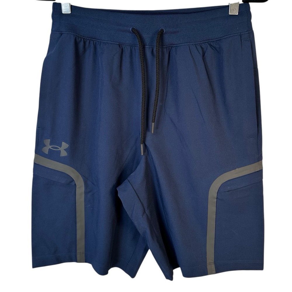 Under Armour Sportstyle Elite Cargo Shorts M Blue Quick Dry Stretch Utility